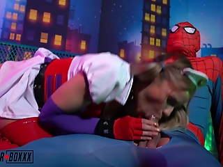 Takes Spidermans Virginity - Striptease With Harley Quinn And Bo Tingley