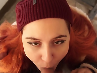 Pov A Redhead Girl Forgot Her Iphone Thither The Permission to enter And Sucked A Stranger