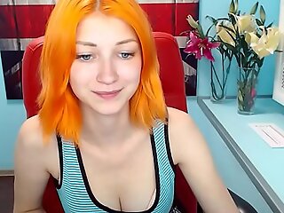 cute orange haired dutch teen cam act - accoutrement 1