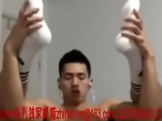 Asian boy cum on cam