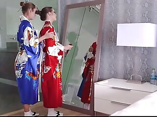 Little Young Asian Teen Step Daughter Taught Geisha From MILF Step Mom