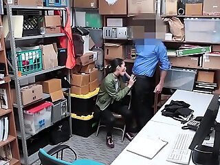 Tiny titted asian teen thief punish fucked by officer