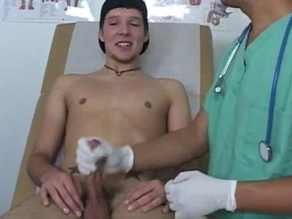 Men having check up beside male doctor coupled with gay fetish doctor diaper